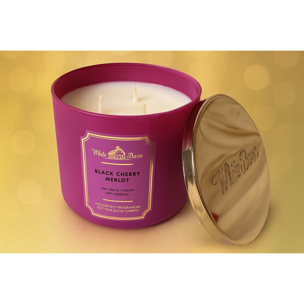 White Barn Bath & Body Works‎ Black Cherry Merlot 3 Wick Candle